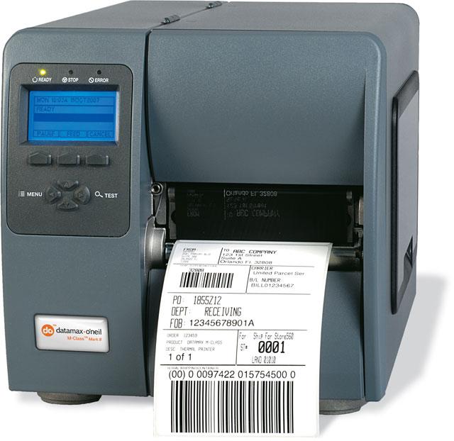 Термотрансферный принтер Datamax M-4308 - 4inch-300 DPI, 8 IPS, Printer with Graphic Display, Bi-Directional TT, 220v: Straight in Italian Plug, Fixed Media Hanger