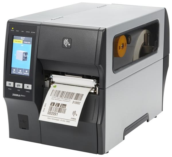 Термотрансферный принтер Zebra TT Printer ZT411; 4&quot;, 600 dpi, Euro and UK cord, Serial, USB,  Ethernet, Bluetooth 4.1/MFi, USB Host, Peel w/ Full Rewind